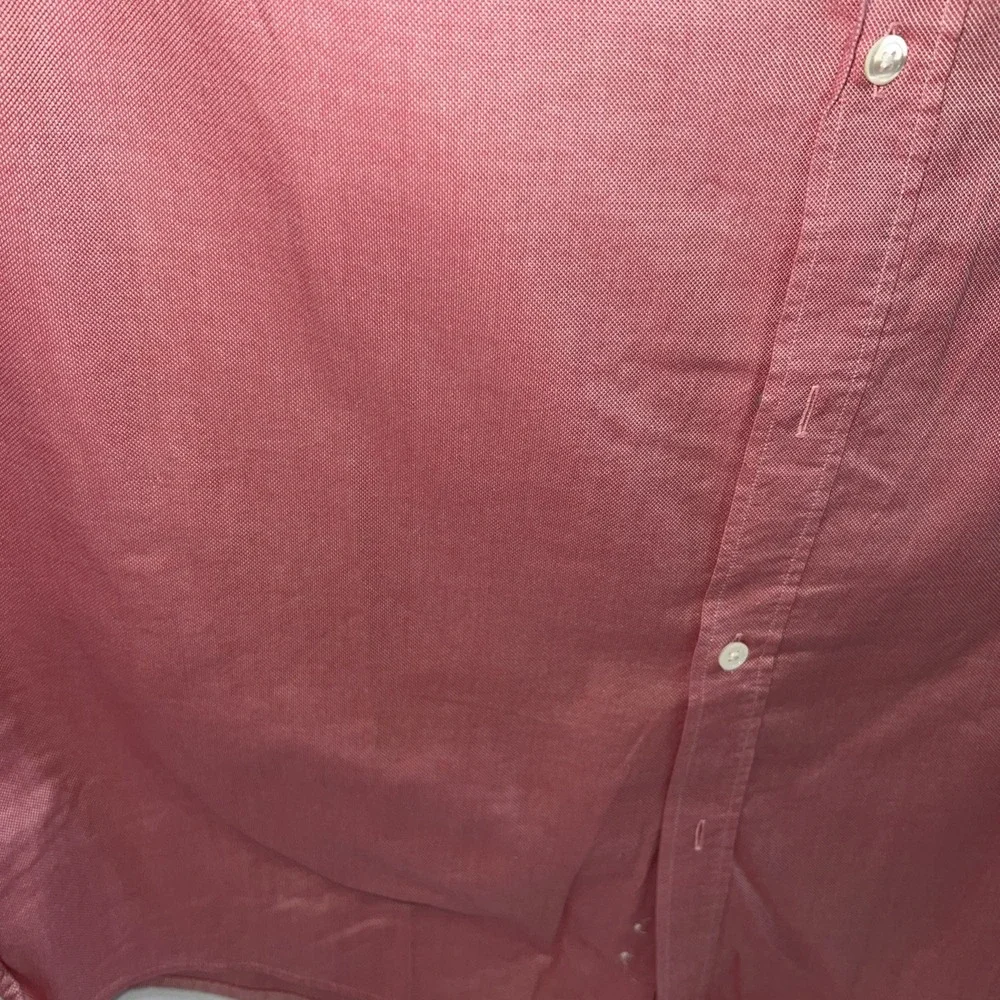 Banana Republic Shirt Men large relaxed Salmon Pink Button Down Preppy 95‎